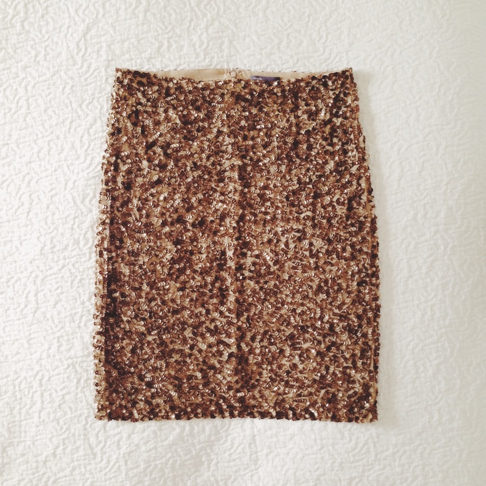 Vince golden sequin pencil skirt ✨